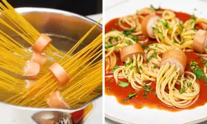 Parówki z makaronem spaghetti – łatwy przepis na pyszne danie