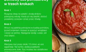 Aksamitny sos pomidorowy z puszki, gotowy w trzech krokach. Idealny do spaghetti.