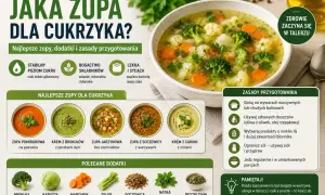 Jakie zupy dla cukrzyka typu 2? Na talerzu krem z brokułów, pomidorowa, jarzynowa i soczewicowa. Zdrowe, sycące i niskoglikemiczne.